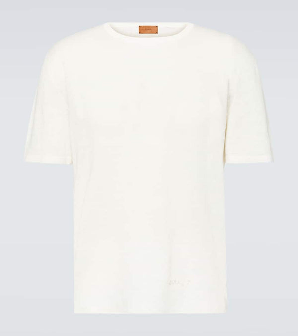 Alanui Frayed linen T-shirt