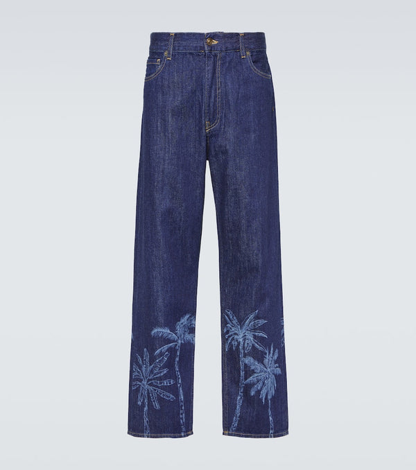 Alanui Jungle printed straight jeans