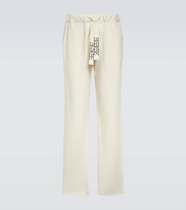 Alanui Akasha cotton-blend straight pants