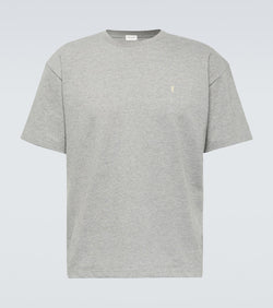 Saint Laurent Cassandre cotton-blend piqué T-shirt