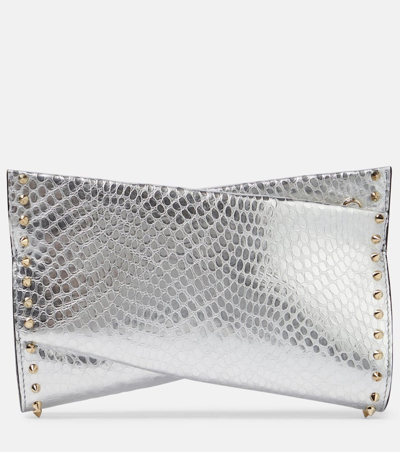 Christian Louboutin Loubitwist Small leather clutch