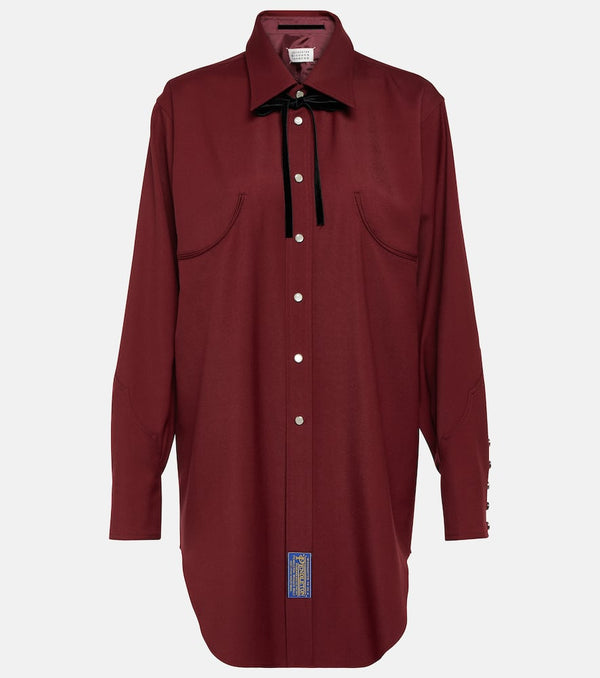 Maison Margiela Reversible wool gabardine shirt