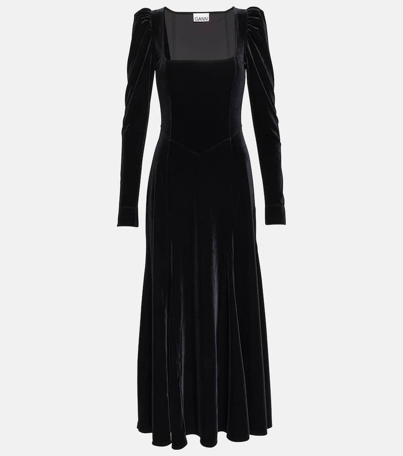 Ganni Velvet maxi dress