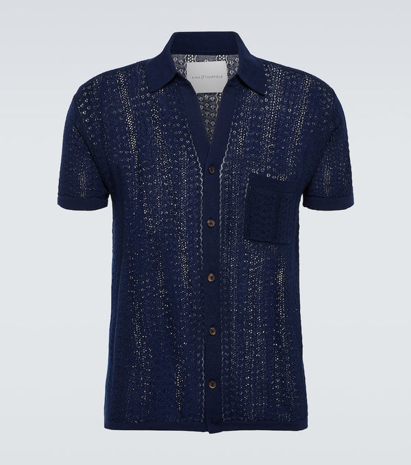 King & Tuckfield Openwork wool shirt