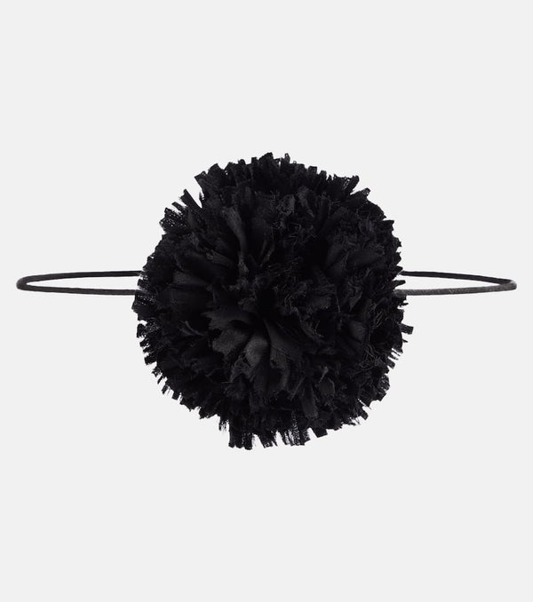 Saint Laurent Floral-appliqué satin choker