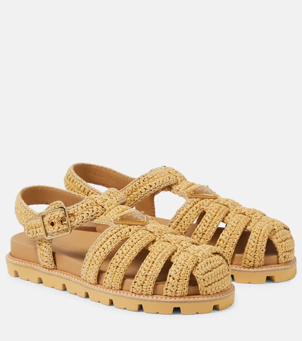 Prada Crochet fisherman sandals