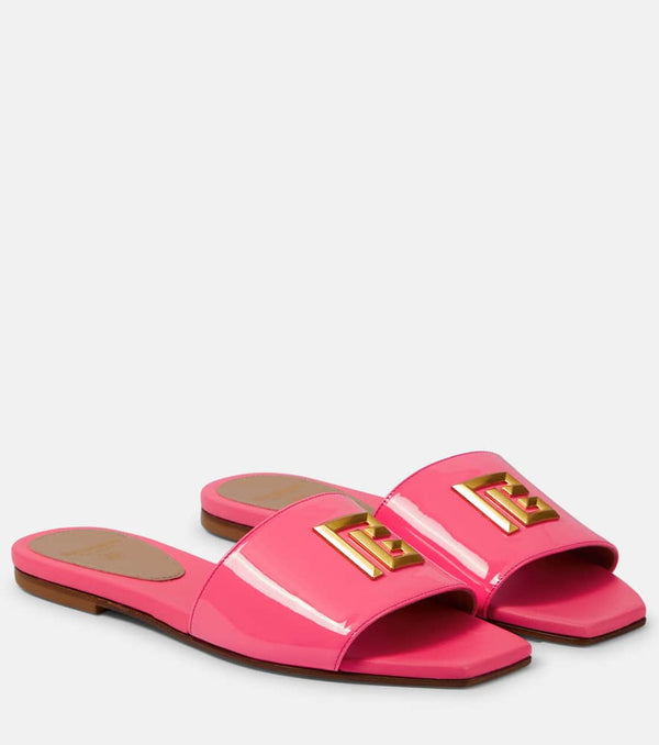 Balmain Dafne patent leather slides