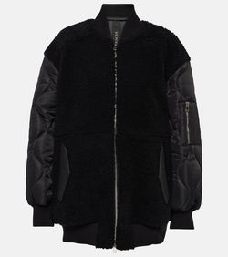 Blancha Shearling and leather bomber jacket