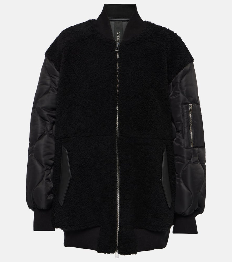 Blancha Shearling and leather bomber jacket