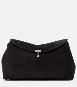 Toteme T-Lock suede clutch