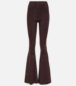 Stouls Cherilyn high-rise suede flared pants