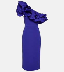 Rebecca Vallance Cora ruffled one-shoulder midi dress