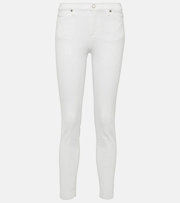 7 For All Mankind High-rise cropped skinny jeans