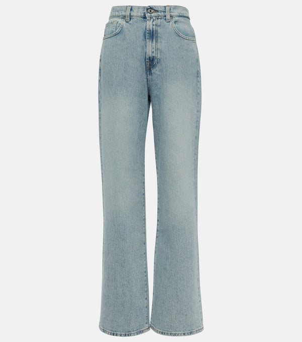 7 For All Mankind High-rise straight-leg jeans