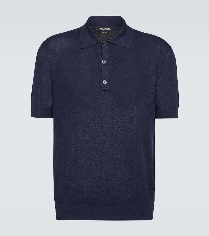 Tom Ford Silk-blend polo shirt