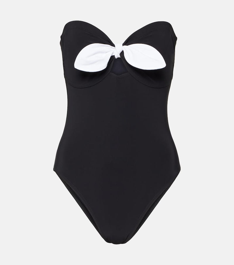 Karla Colletto Alula bow-detail bandeau swimsuit