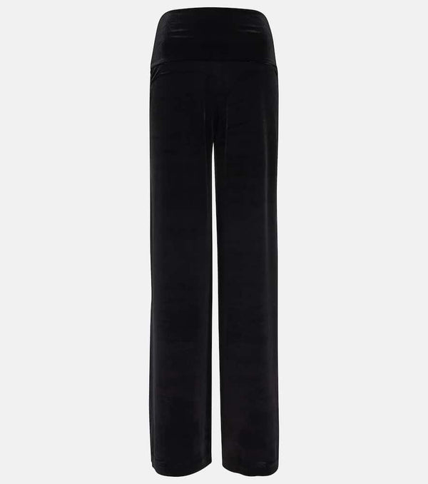 Norma Kamali Elephant velvet wide-leg pants