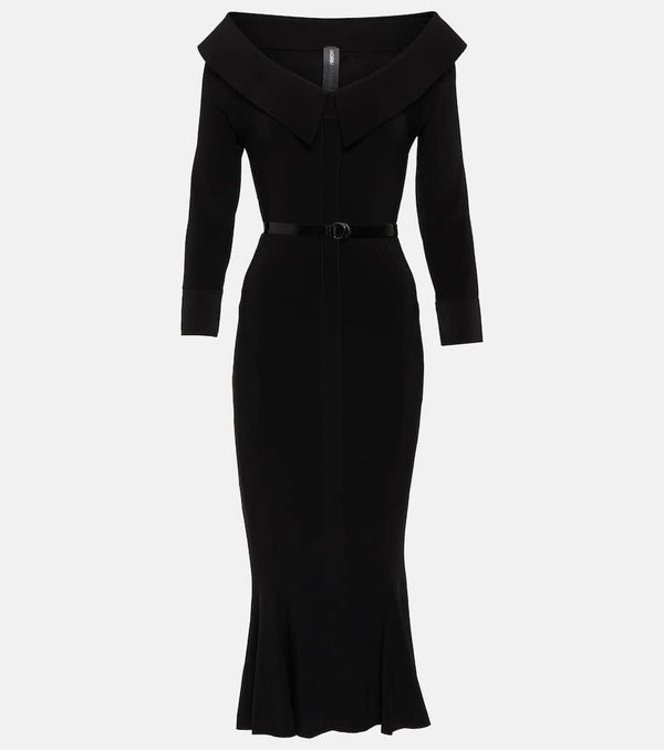 Norma Kamali Off-shoulder jersey midi dress