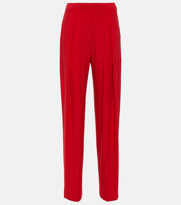 Norma Kamali Low-rise pleated tapered pants