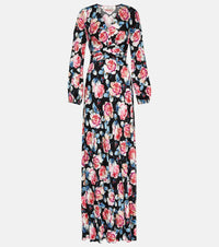 Diane von Furstenberg Monika floral satin maxi dress