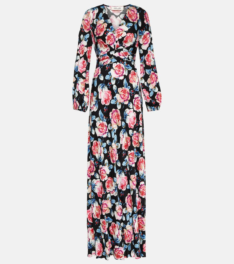 Diane von Furstenberg Monika floral satin maxi dress