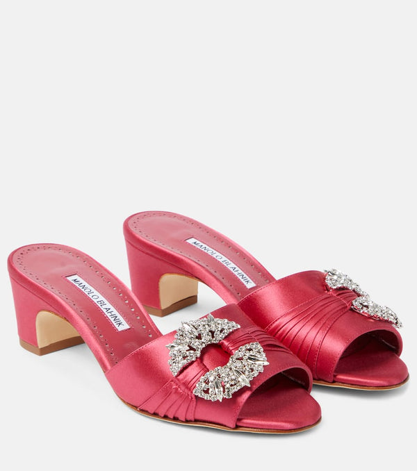 Manolo Blahnik Prinap satin mules