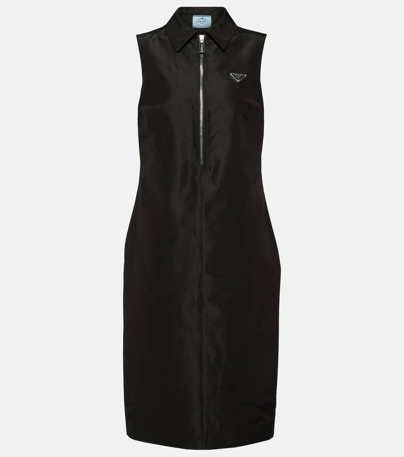 Prada Half-zip silk-blend midi dress