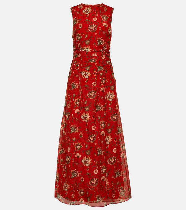 SIR Reyes printed cotton and silk maxi dress