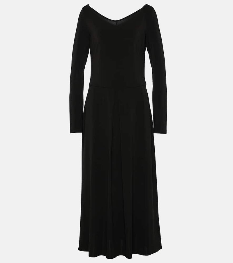 Max Mara Valido pleated jersey maxi dress