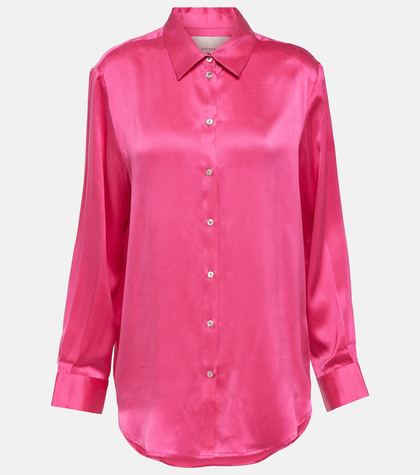 Asceno London silk charmeuse pajama shirt