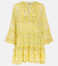 Juliet Dunn Broderie anglaise cotton minidress
