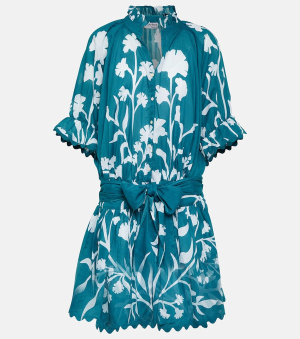 Juliet Dunn Majorelle cotton poplin shirt dress