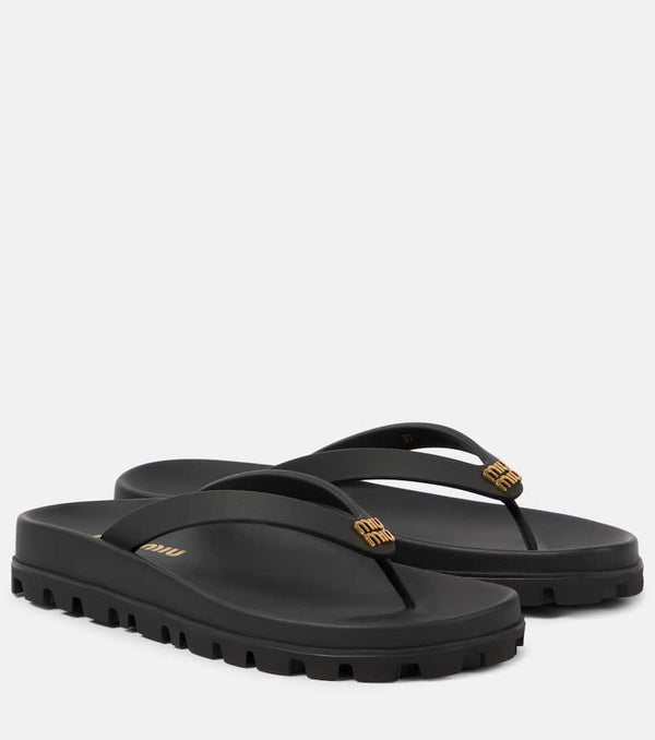 Miu Miu Logo thong sandals