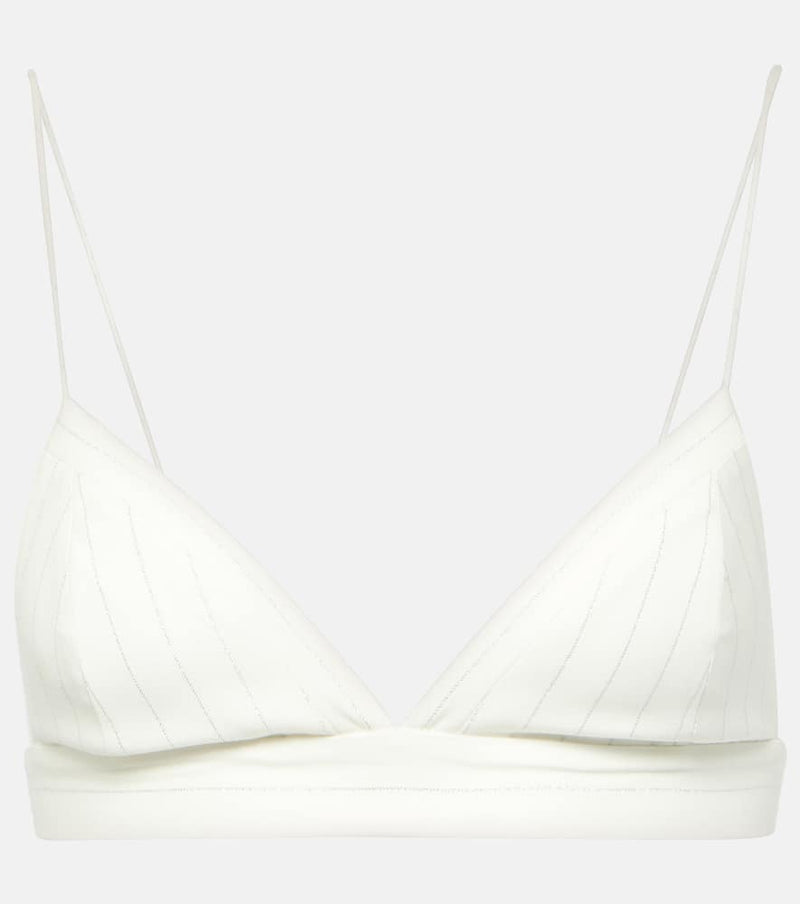 Alex Perry PInstripe Lurex® bralette