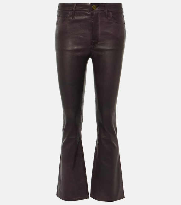 Frame Le Crop Mini Boot leather pants