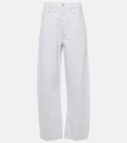 Frame Long Barrel high-rise barrel-leg jeans