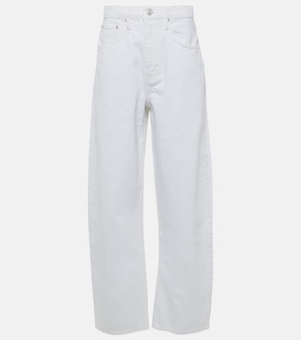 Frame Long Barrel high-rise barrel-leg jeans