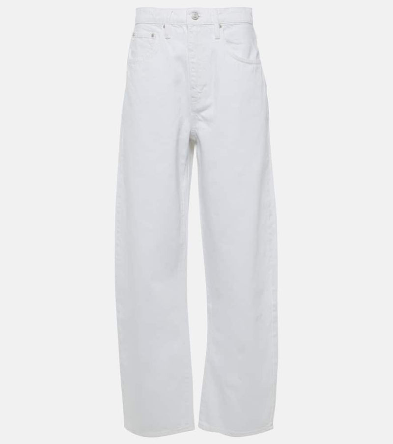 Frame Long Barrel high-rise barrel-leg jeans