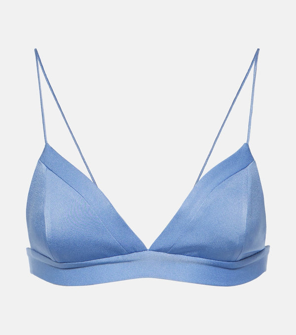 Alex Perry Triangle satin crêpe bra top