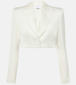 Alex Perry Cropped satin blazer