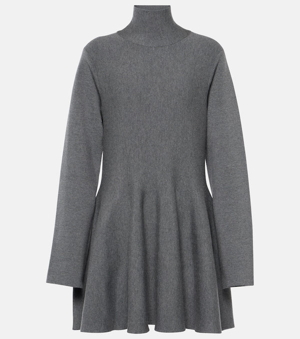 Khaite Clarice turtleneck wool-blend minidress