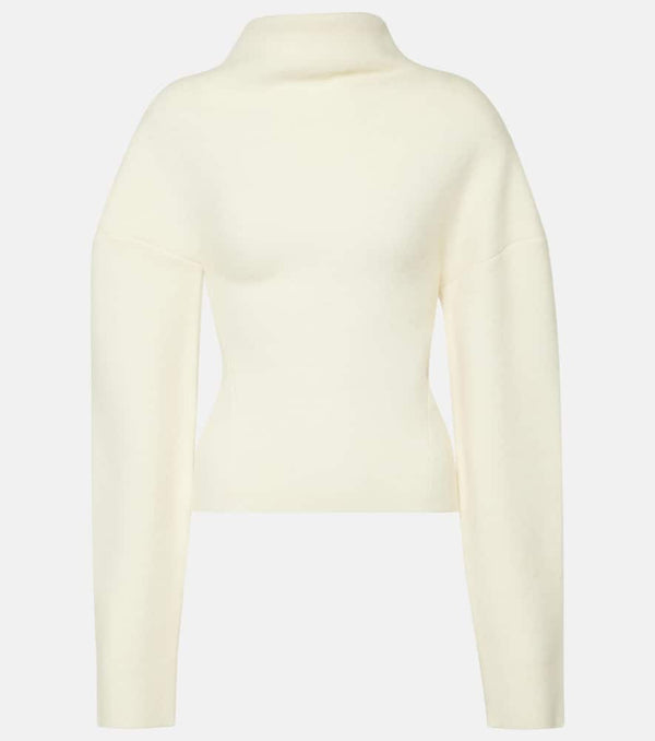 The Row Enoch asymmetric wool turtleneck sweater