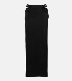 Dion Lee Pocket Column mid-rise satin maxi skirt