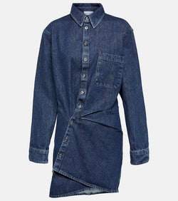 Off-White Asymmetric denim shirt dress