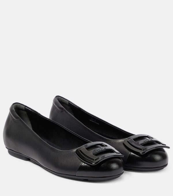 Hogan H661 leather ballet flats