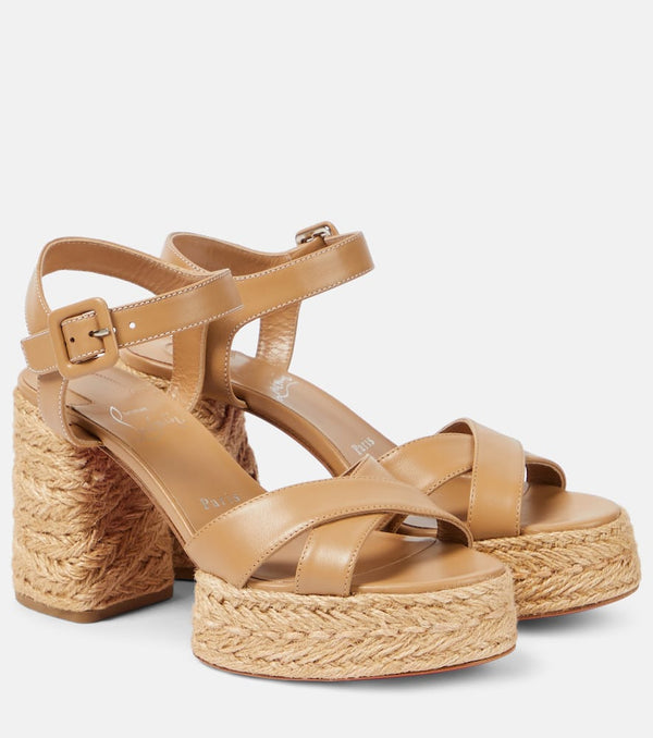 Christian Louboutin Calakala 70 leather espadrille sandals