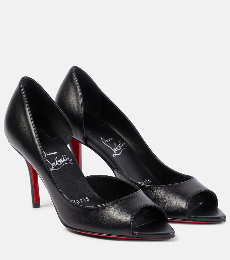 Christian Louboutin Open Apostropha 80 leather pumps