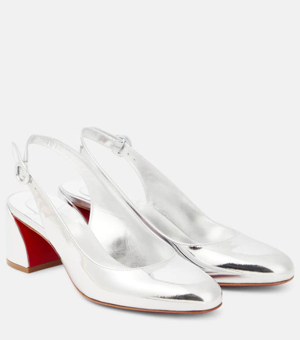 Christian Louboutin So Jane Sling metallic leather slingback pumps