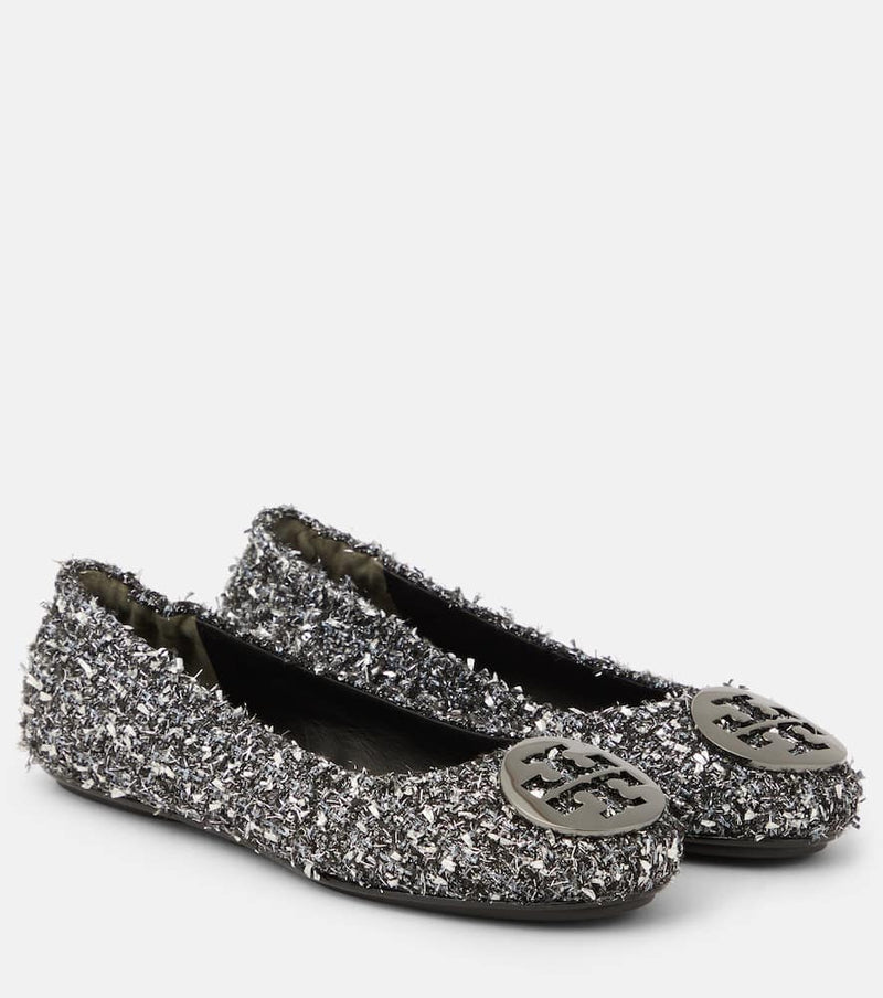Tory Burch Minnie Travel embellished ballet flats