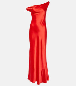 Staud Ashanti one-shoulder satin gown